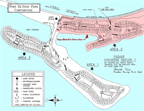 map of Fort Desoto Campground